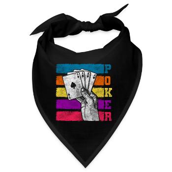 Spieler Pokerface Full House - Bandana - Schwarz - Vorne