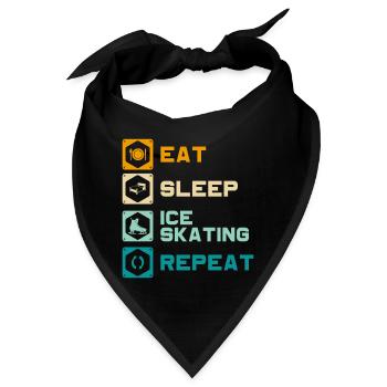 Eisläufer Winter Bahn - Bandana - Schwarz - Vorne