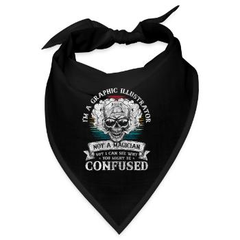 Designer Moderne Kunst - Bandana - Schwarz - Vorne