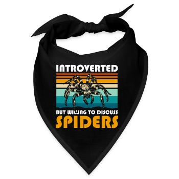 Spinne Natur Netz Seidenfäden - Bandana - Schwarz - Vorne