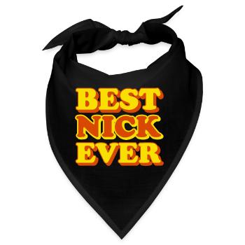 Nick Vorname Lustiges Geschenk - Bandana - Schwarz - Vorne
