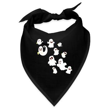 Geister, Gespenster, Gespenst,Geist, karneval - Bandana - Schwarz - Vorne