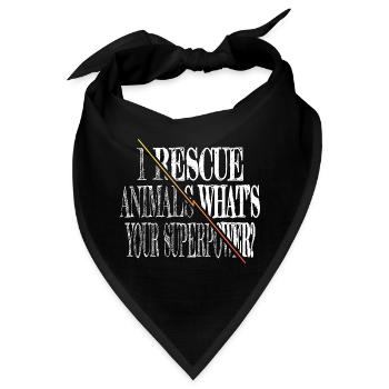 animals animal rescue birthday funny quote - Bandana - Schwarz - Vorne