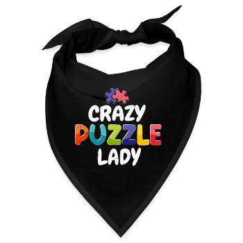 Crazy Puzzle Lady Piece Jigsaw Puzzle - Bandana - Schwarz - Vorne