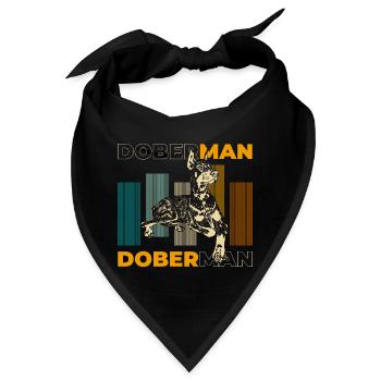 Dobermann Rassehund Hundetraining - Bandana - Schwarz - Vorne
