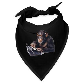 Das Infinite-Monkey-Theorem, ein Gedankenabenteuer - Bandana - Schwarz - Vorne
