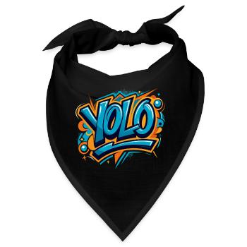 YOLO (Du lebst nur einmal) - Bandana - Schwarz - Vorne