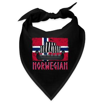 Norwegen Norwegischer Wikinger Wikinger Spaß Walhalla Odin - Bandana - Schwarz - Vorne