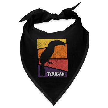 Tukan Urwald Regenwald Selten - Bandana - Schwarz - Vorne