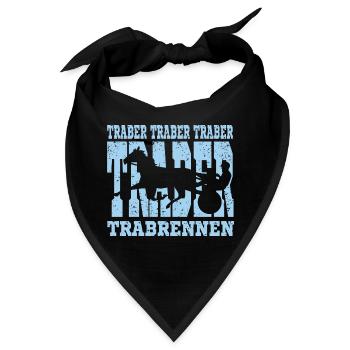 Traber auf dem Weg zum Ziel - Bandana - Schwarz - Vorne