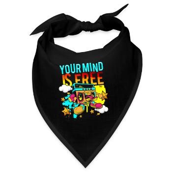 Graffiti Rapper Streetstyle - Bandana - Schwarz - Vorne
