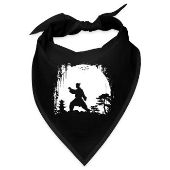 Weibliche Karateka - Bandana - Schwarz - Vorne
