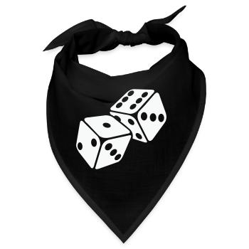 würfel - Bandana - Schwarz - Vorne