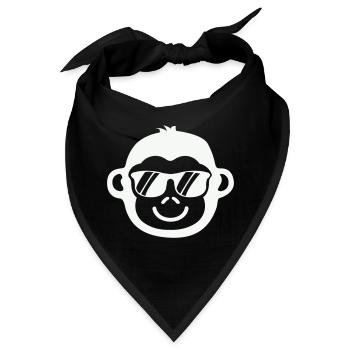 Cooler Affe - Bandana - Schwarz - Vorne