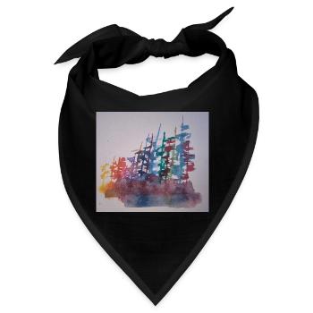 Wald - Bandana - Schwarz - Vorne