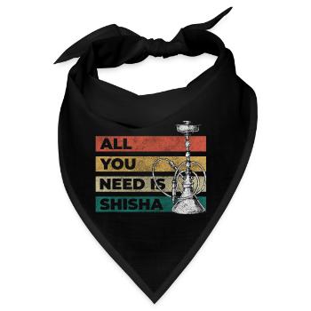 Hookah Dampf Smoken Kippe - Bandana - Schwarz - Vorne