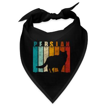 Perser Katzenfan - Bandana - Schwarz - Vorne