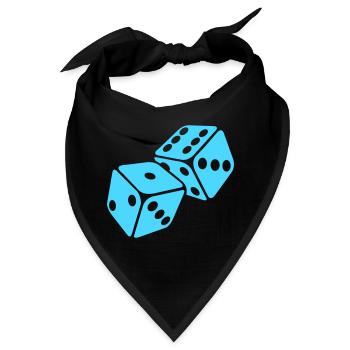 würfel - Bandana - Schwarz - Vorne