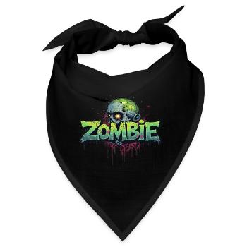 Zombie-Kopf - Bandana - Schwarz - Vorne