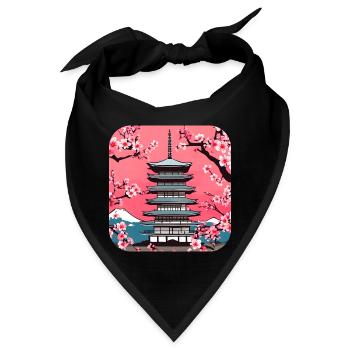 Asien Urlaub Tempel Relax - Bandana - Schwarz - Vorne