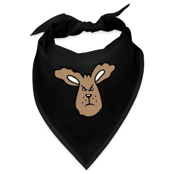 Hase wütend Böse Frech aggressiv hassen Frust Wut - Bandana - Schwarz - Vorne