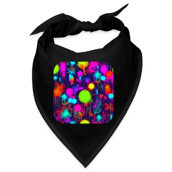 Neon Party UV Elektro House Style - Bandana - Schwarz - Vorne