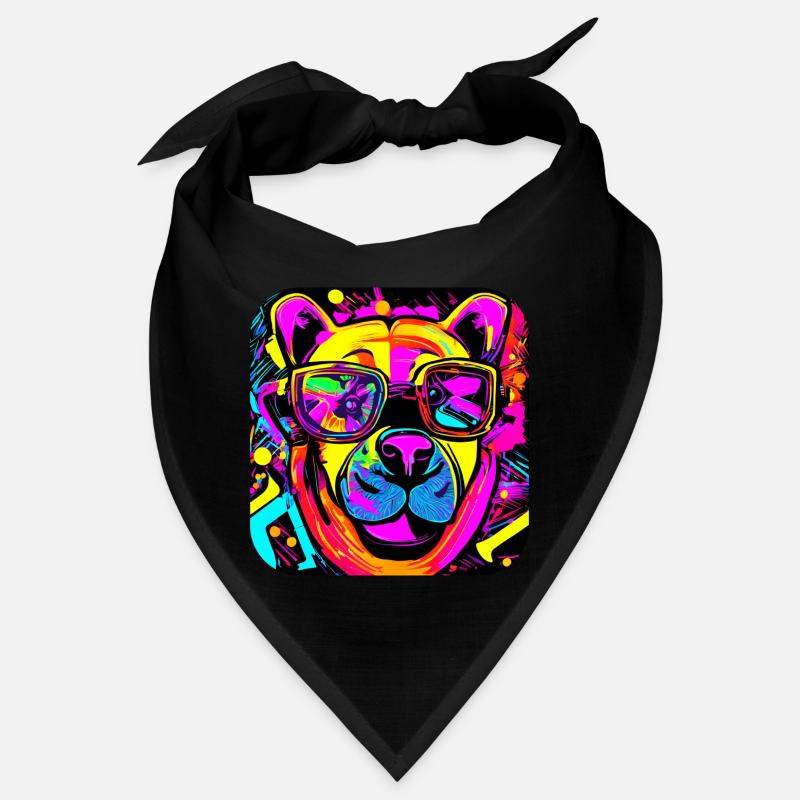 Neon Style Bear Neon Sign Bandana
