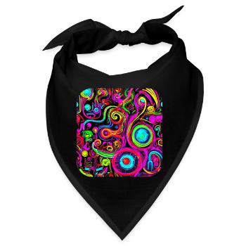 Neon Style Kreativ House Party Glow - Bandana - Schwarz - Vorne