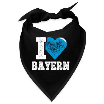 I Love Freistaat Bayern - Bandana - Schwarz - Vorne