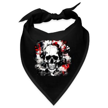 Totenkopf Trash Polka Heavy Metal - Bandana - Schwarz - Vorne