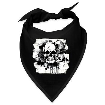 Totenkopf Trash Polka Heavy Metal - Bandana - Schwarz - Vorne