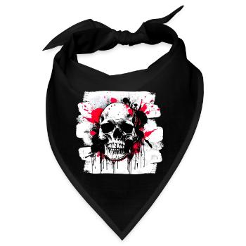 Heavy Metal Trash Polka Tattoo Style - Bandana - Schwarz - Vorne