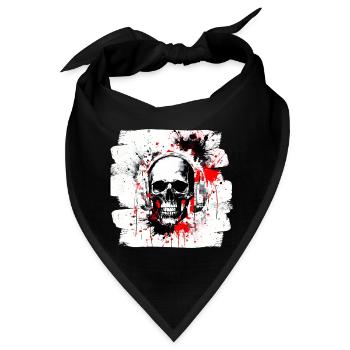 Trash Polka Tattoo Heavy Metal Style - Bandana - Schwarz - Vorne