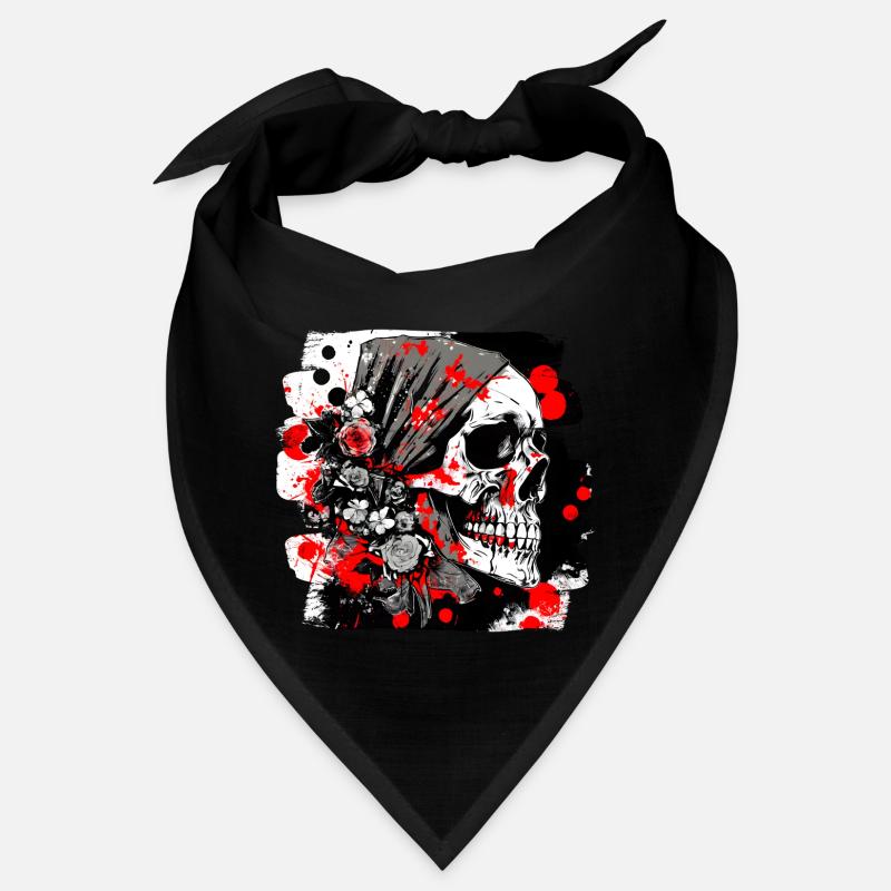 crâne éclaboussure trash polka tattoo Bandana