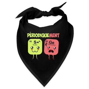 Periodisch weiser Humor Periodensystem - Bandana - Schwarz - Vorne