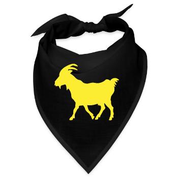 G.O.A.T Ziege gelb - Bandana - Schwarz - Vorne