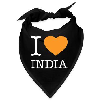 I love India Indien - Bandana - Schwarz - Vorne