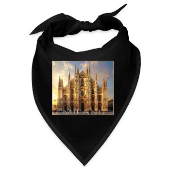 Mailand, Milano, Dom - Bandana - Schwarz - Vorne