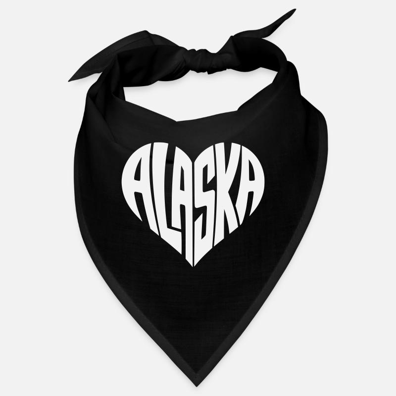 Alaska, USA Heart lettering angular Bandana