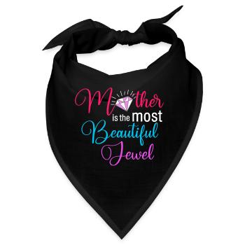 Mutter ist der schönste Juwelen-Blumendiamant - Bandana - Schwarz - Vorne