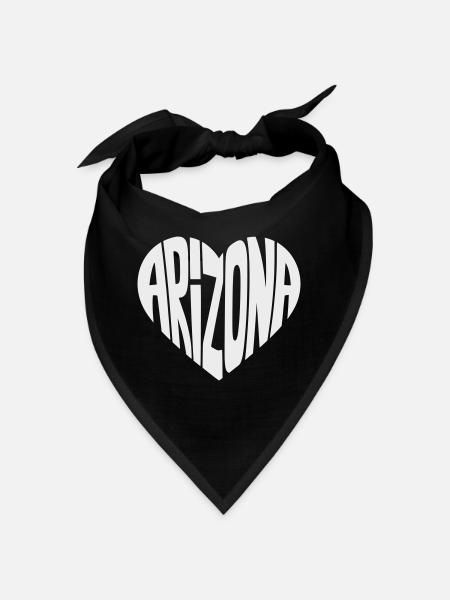 Arizona Heart Typo - Bandana - black - Front