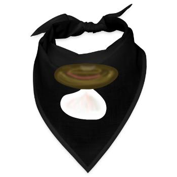 Pilz Pilze Natur - Bandana - Schwarz - Vorne