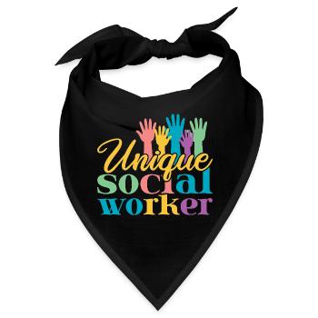 Social Worker Quote Unique Social Work - Bandana - Schwarz - Vorne