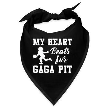 Mein Herz schlägt für Gaga Pit - Bandana - Schwarz - Vorne