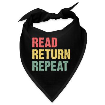 Read Return Repeat - Pastell Typo - Bandana - Schwarz - Vorne