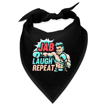 Jab Laugh Repeat Gloves Boxing Gloves - Bandana - Schwarz - Vorne