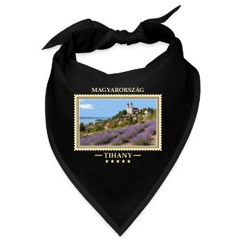 Ungarn Tihany Vintage Reisemarke - Bandana - Schwarz - Vorne