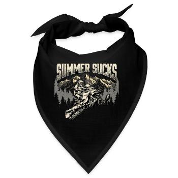 Sommer ist langweilig – Schneemobil-Winterschlittenfahrer - Bandana - Schwarz - Vorne
