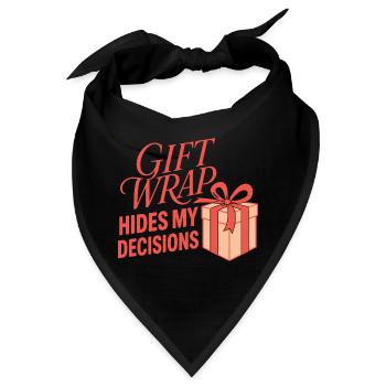 Geschenkverpackung – Gift Wrap Hides My Decisions - Bandana - Schwarz - Vorne