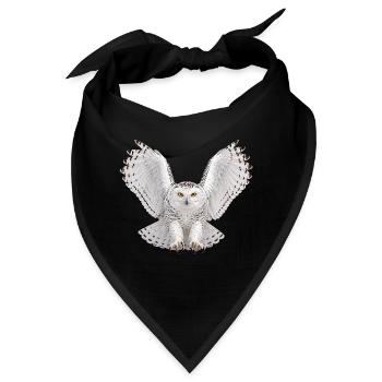 Schneeeule - Bandana - Schwarz - Vorne
